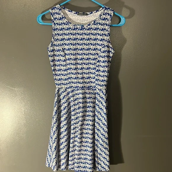 Soprano | Dresses | Soprano Zigzag Blue White Aline Dress Size S | Poshmark